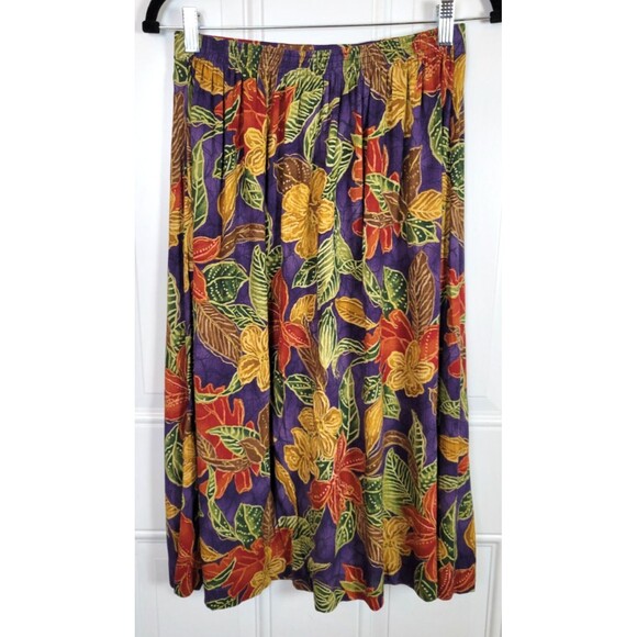 Alfred Dunner Vintage Floral Midi Skirt Size 10 Petite - Picture 6 of 6